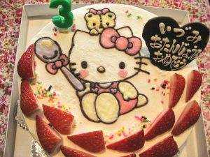 Kittyちゃんのイラストケーキ 和菓子洋菓子の石間舗