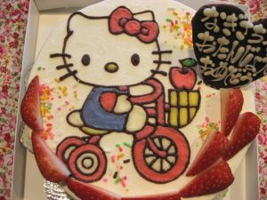 Kittyちゃんのイラストケーキ 和菓子洋菓子の石間舗