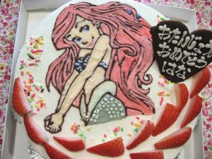 ミッキー アリエルのイラストケーキ 和菓子洋菓子の石間舗