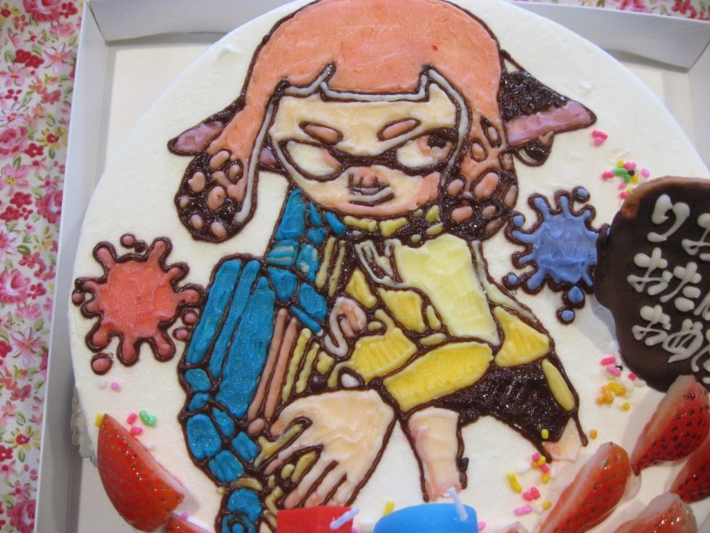 スプラトゥーンのイラストケーキ 和菓子洋菓子の石間舗