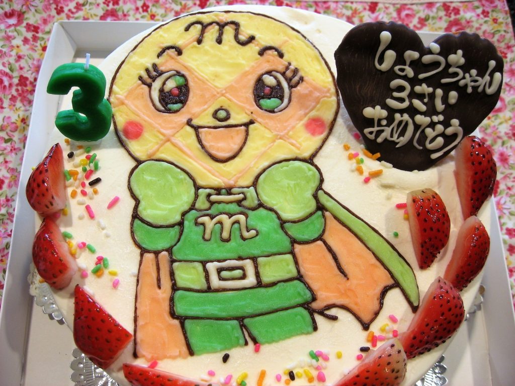 メロンパンナちゃんのイラストケーキ 和菓子洋菓子の石間舗