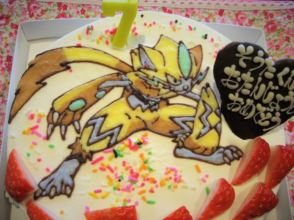 ゼラオラのイラストケーキ 和菓子洋菓子の石間舗