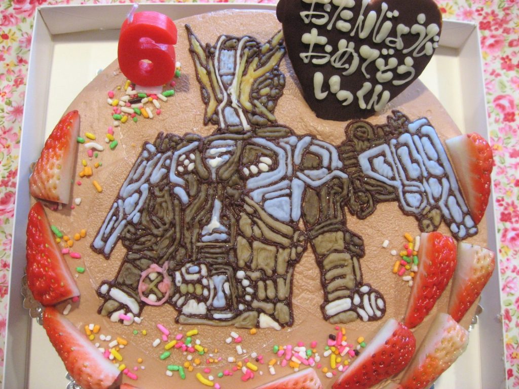仮面ライダーゲイツリバイブのイラストケーキ 和菓子洋菓子の石間舗